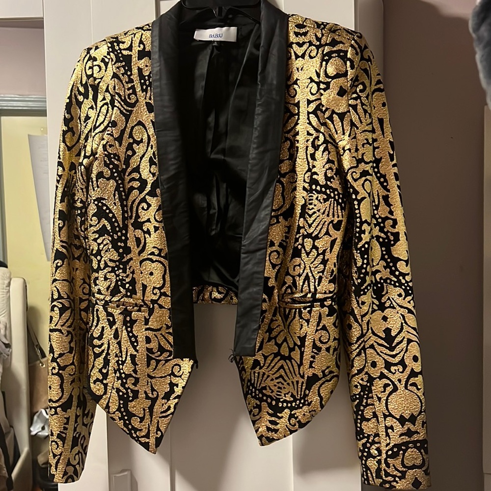 BouBou, Gold and Black Blazer, Size S